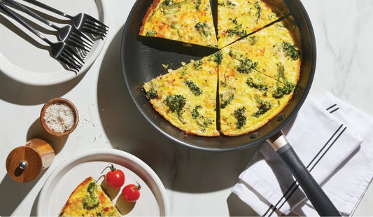 Egg Frittata with Roasted Broccoli and Aged White Cheddar