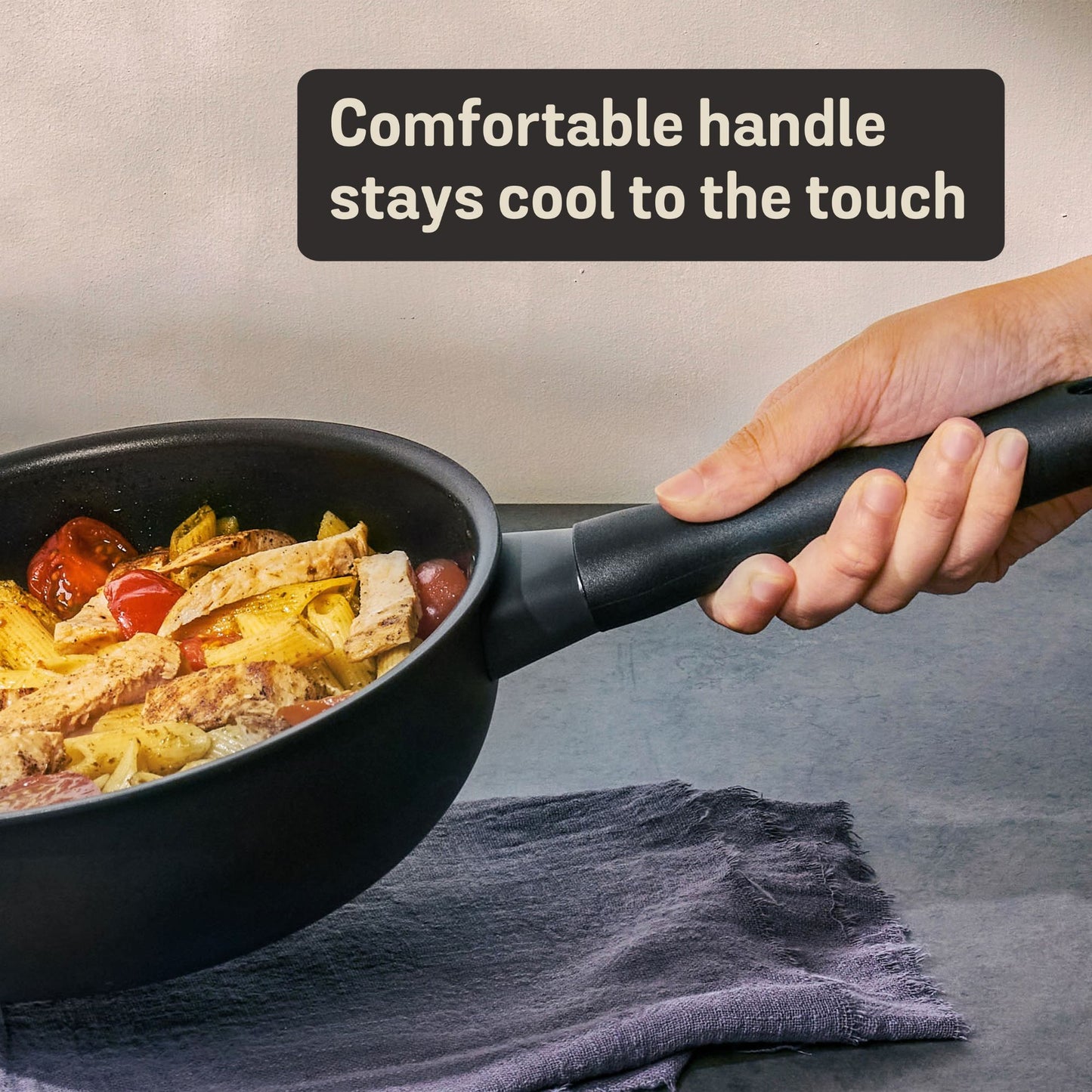 Meyer Midnight Series Nonstick Induction Open Stirfry 30cm
