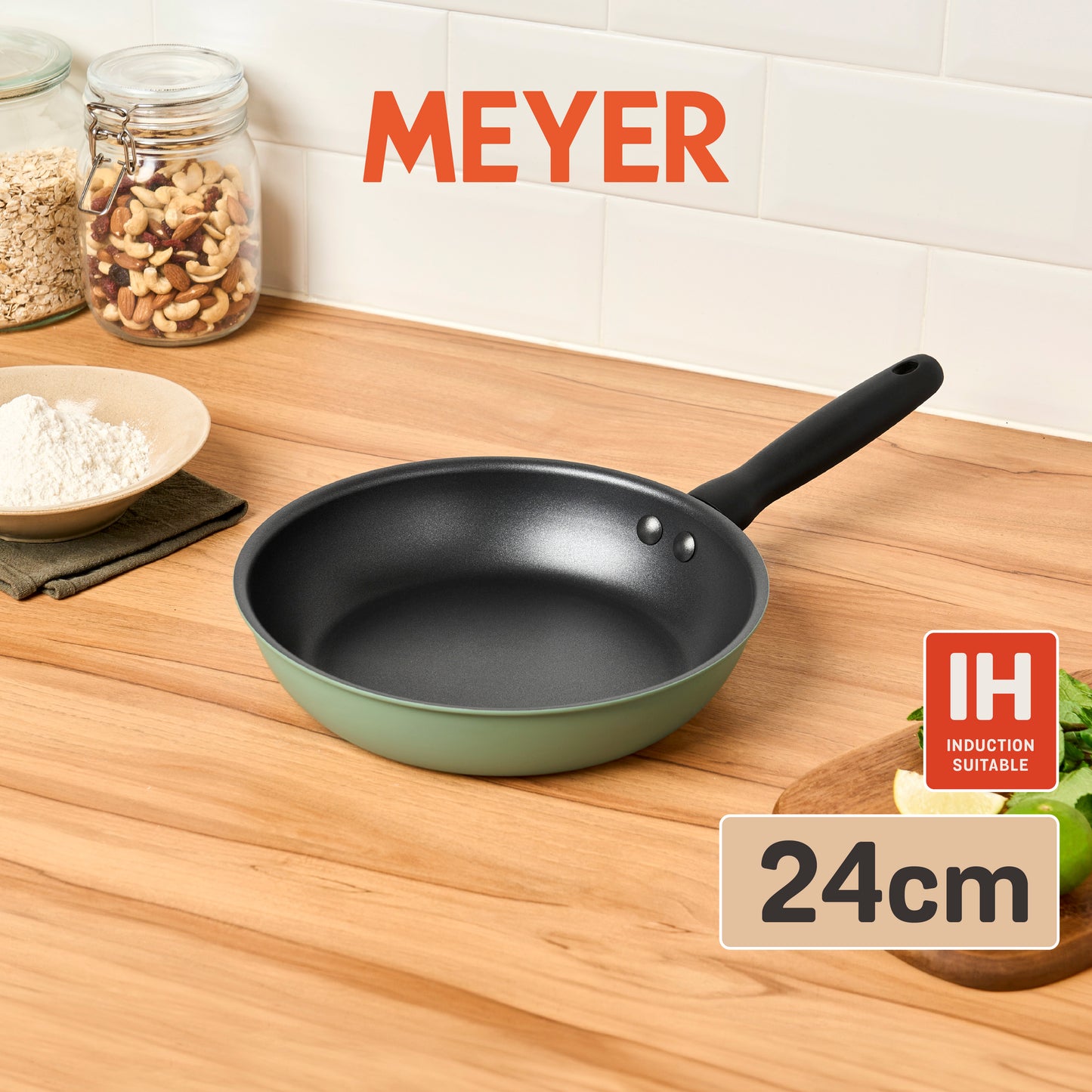 Meyer Moda Nonstick Induction Frypan 24cm Sage