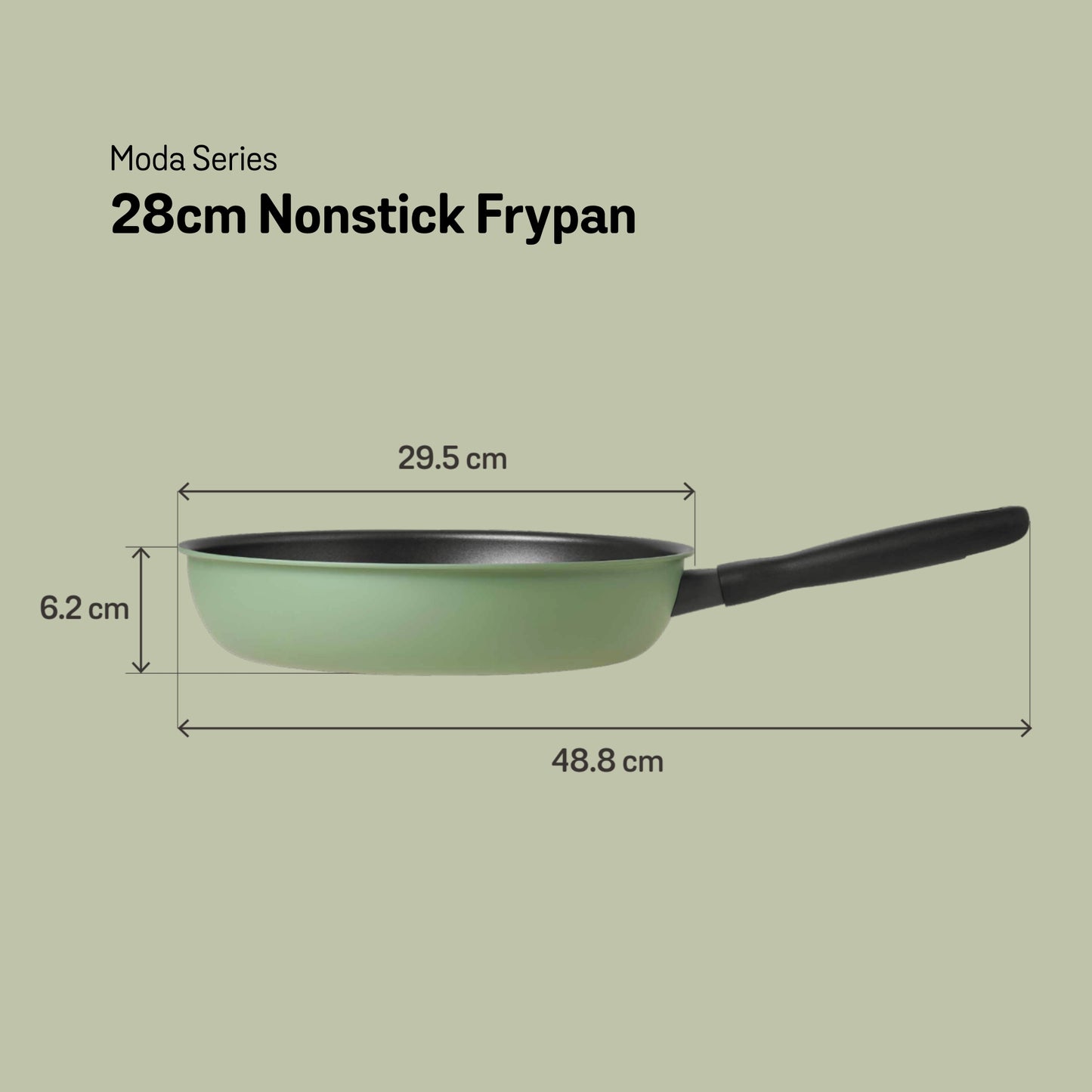 Meyer Moda Nonstick Induction Frypan 28cm Sage