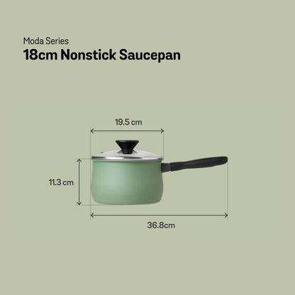 Meyer Moda Nonstick Induction Covered Saucepan 18cm/2.8L Sage