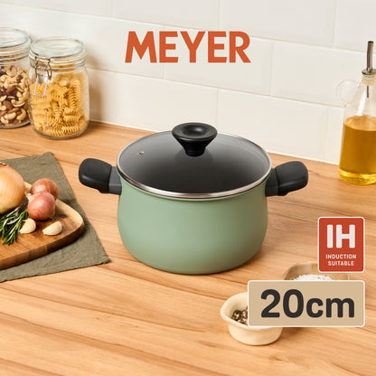 Meyer Moda Nonstick Induction Covered Stockpot 20cm/3.8L Sage
