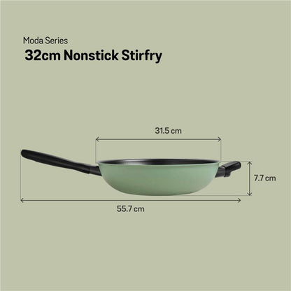 Meyer Moda Nonstick Induction Stirfry 32cm Sage