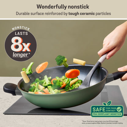 Meyer Moda Nonstick Induction Stirfry 32cm Sage