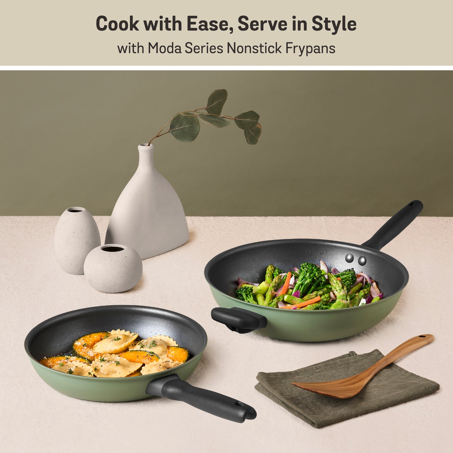 Meyer Moda Nonstick Induction Stirfry 32cm Sage