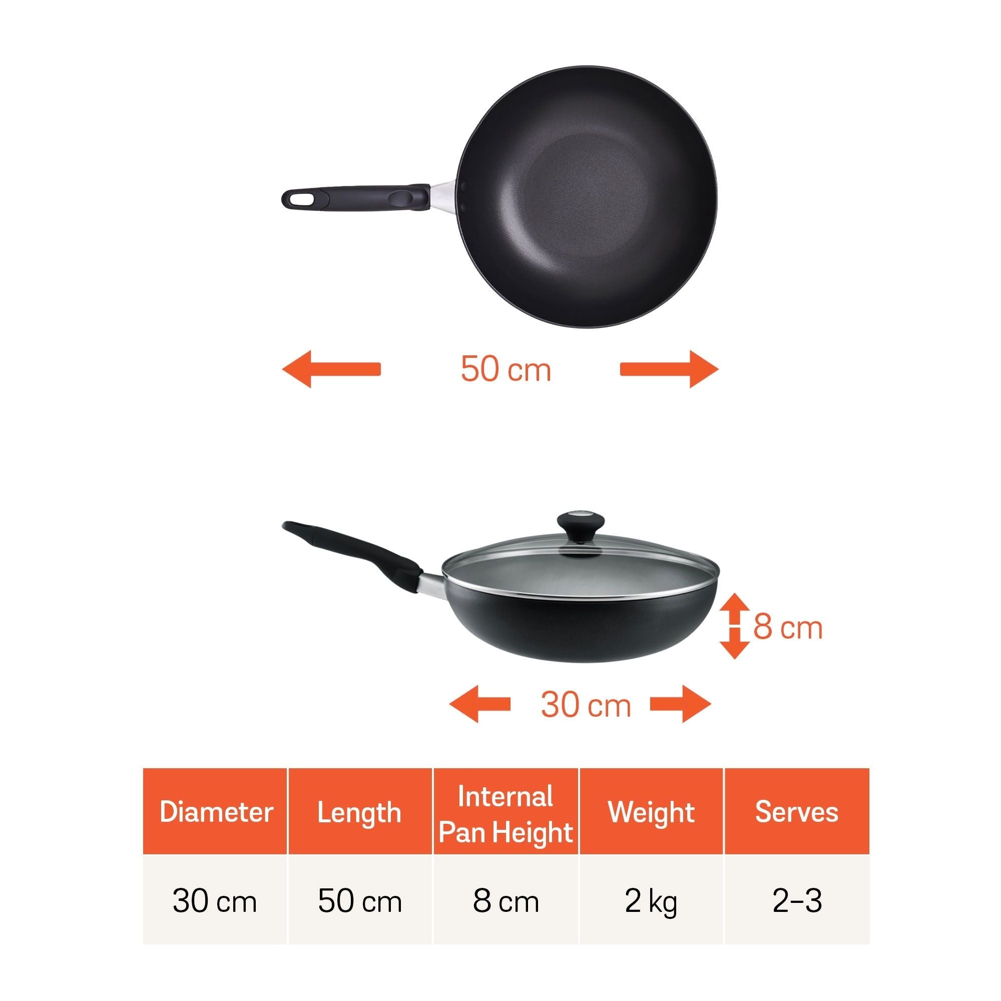 Nonstick Covered Stirfry 30cm/4.3L