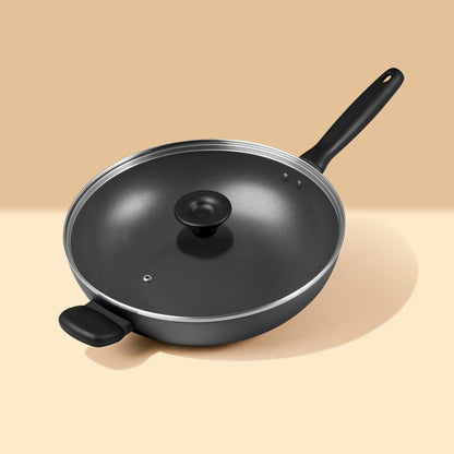 Meyer Bauhaus Series Nonstick Induction Stirfry with Glass Lid 30cm