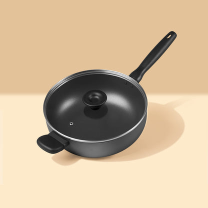 Meyer Bauhaus Series Nonstick Induction Chef's Pan with Glass Lid 26cm