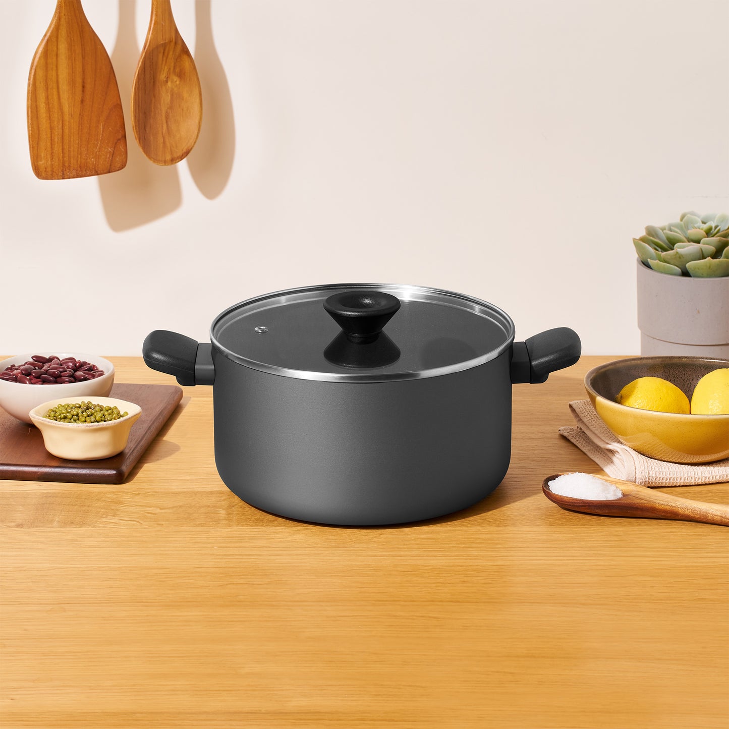 Meyer Bauhaus Series Nonstick Induction Casserole with Glass Lid 24cm/5.2L