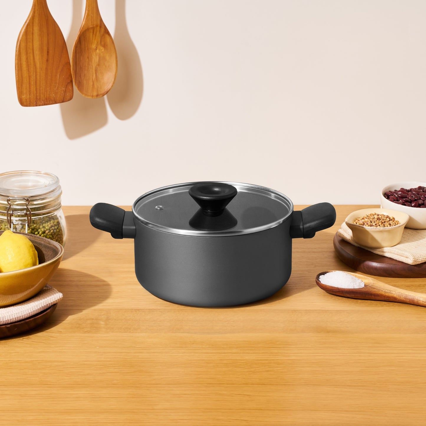 Meyer Bauhaus Series Nonstick Induction Stockpot with Glass Lid 20cm/2.8L