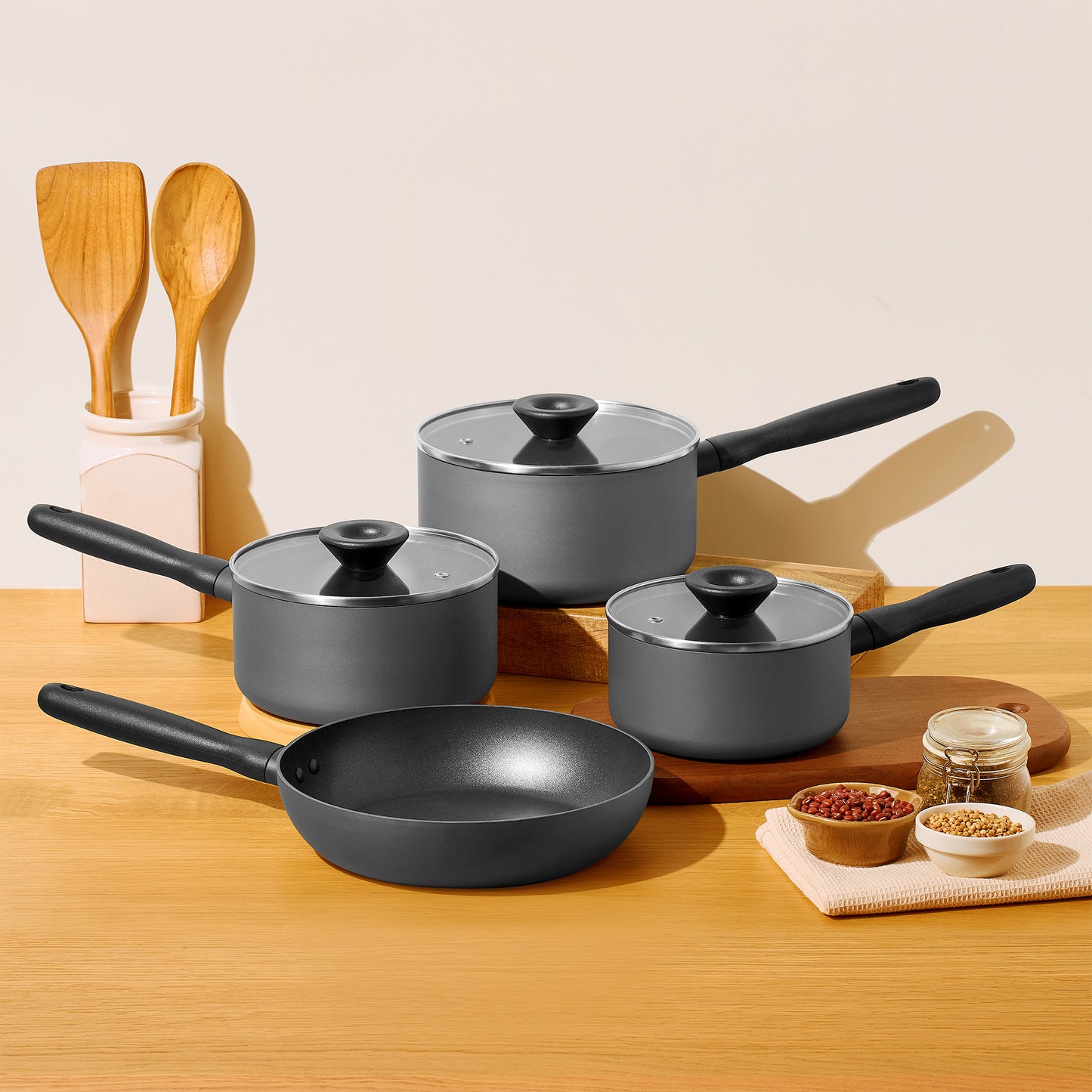 Meyer Bauhaus Series Nonstick Induction 4 Piece Cookware Set