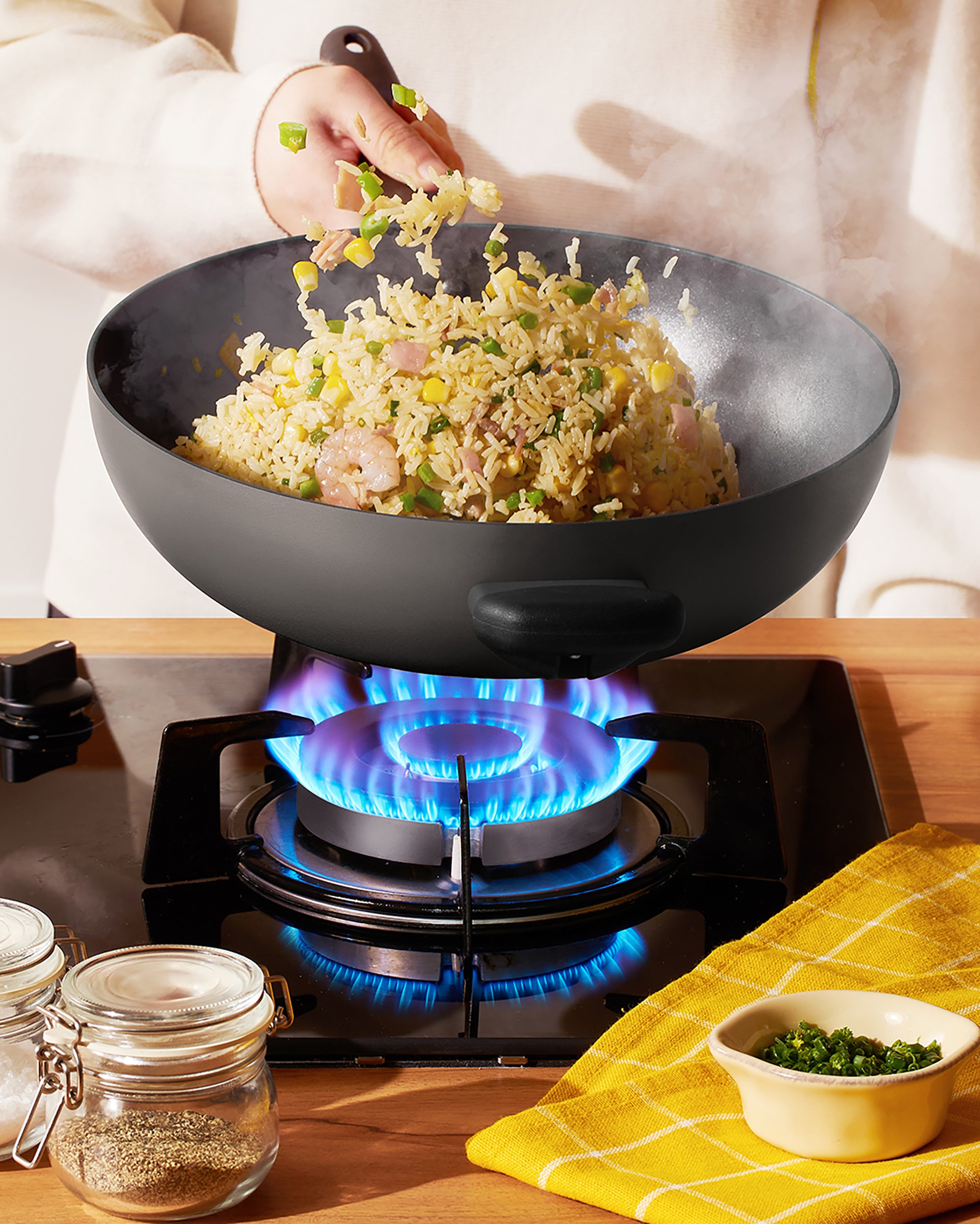 Nonstick Stirfry with Glass Lid 30cm