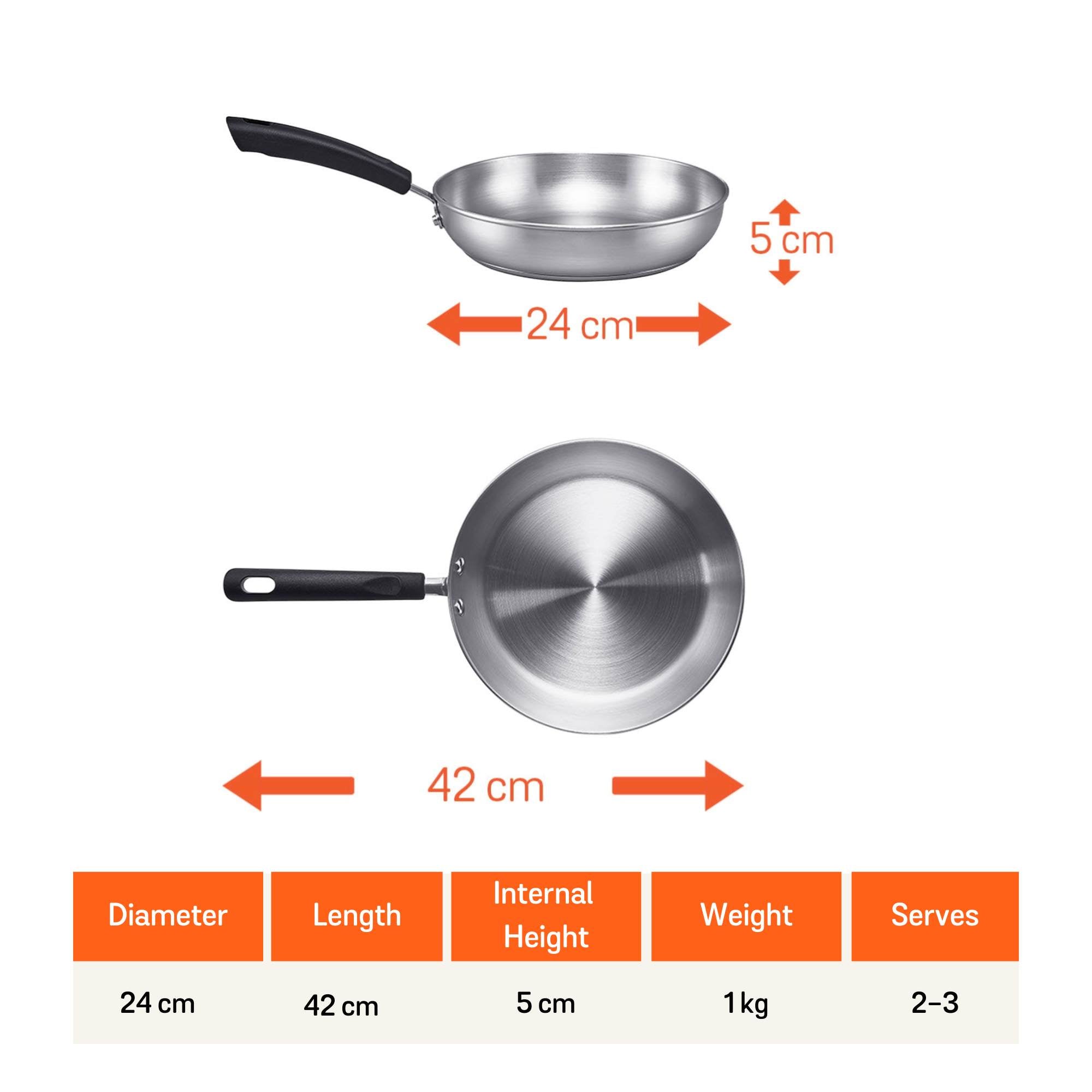 Meyer Centennial Stainless Steel 24cm Frypan