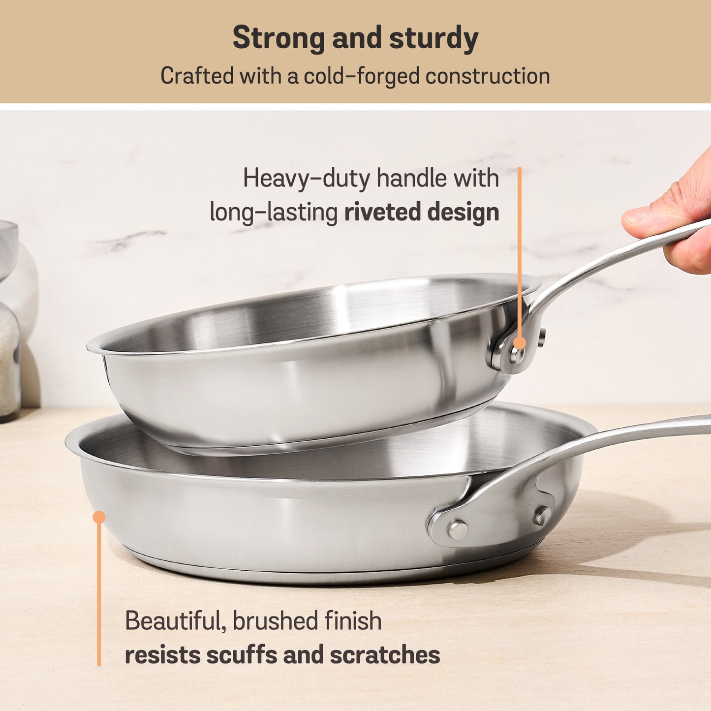 Meyer White Steel Stainless Steel Induction Frypan 24cm