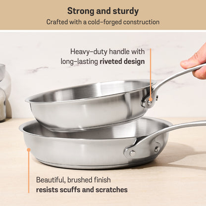 Meyer White Steel Stainless Steel Induction Frypan 24cm