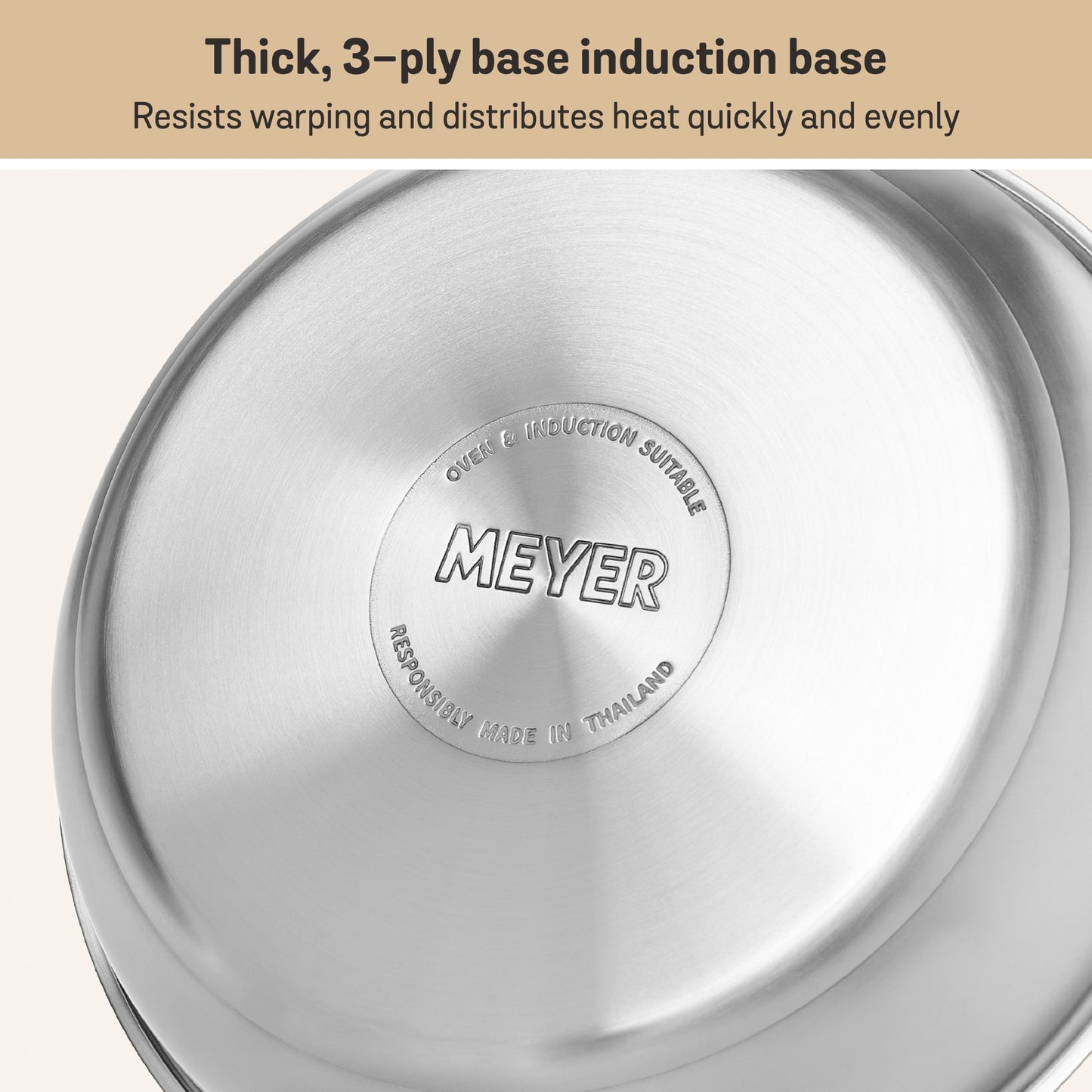 Meyer White Steel Stainless Steel Induction 3 Piece Starter Set