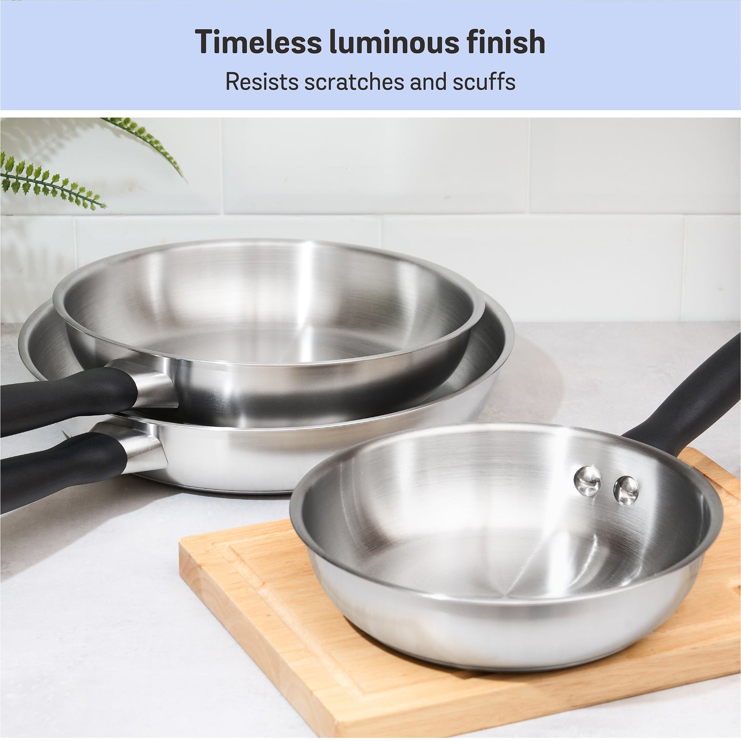 Meyer Luna Stainless Steel 3 Piece Cookware Set