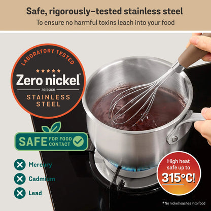 Meyer White Steel Stainless Steel Induction 3 Piece Starter Set