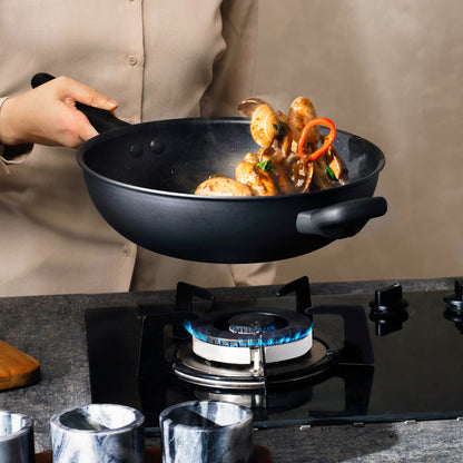 Meyer Midnight Series Nonstick Induction Open Stirfry 30cm