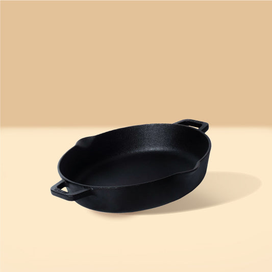 Meyer Pre-Seasoned Cast Iron Induction Double Handle 24cm Skillet