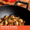 Meyer Pre-Seasoned Cast Iron Induction Covered Wok/Kadai 30cm