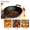 Meyer Pre-Seasoned Cast Iron Induction Covered Wok/Kadai 30cm