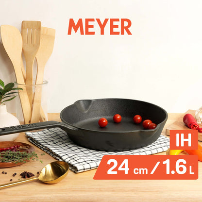 Meyer Pre-Seasoned Cast Iron Induction Skillet 24cm