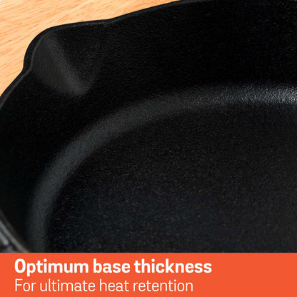 Meyer Pre-Seasoned Cast Iron Induction Double Handle 24cm Skillet