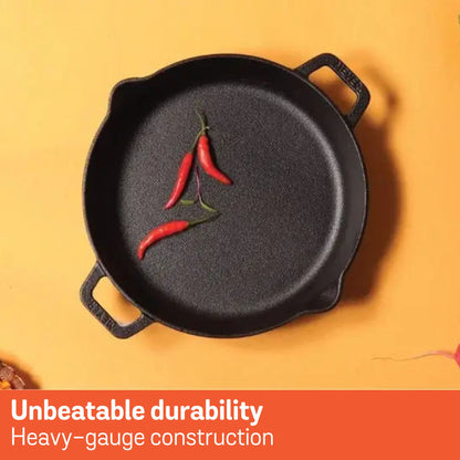 Meyer Pre-Seasoned Cast Iron Induction Double Handle 24cm Skillet