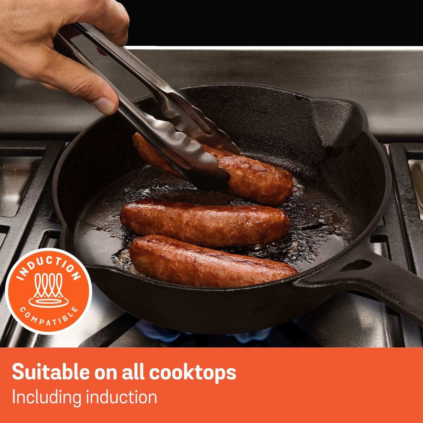 Meyer Pre-Seasoned Cast Iron Induction Skillet 22cm