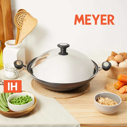 Meyer Radiance Induction Covered Wok 35cm Blue