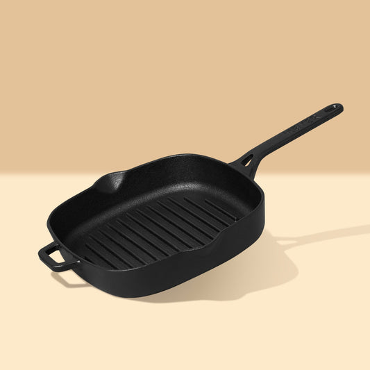 Meyer Pre-Seasoned Cast Iron Grill Pan 25cm