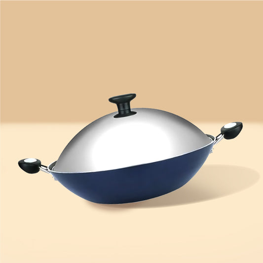 Meyer Radiance Induction Covered Wok 35cm Blue
