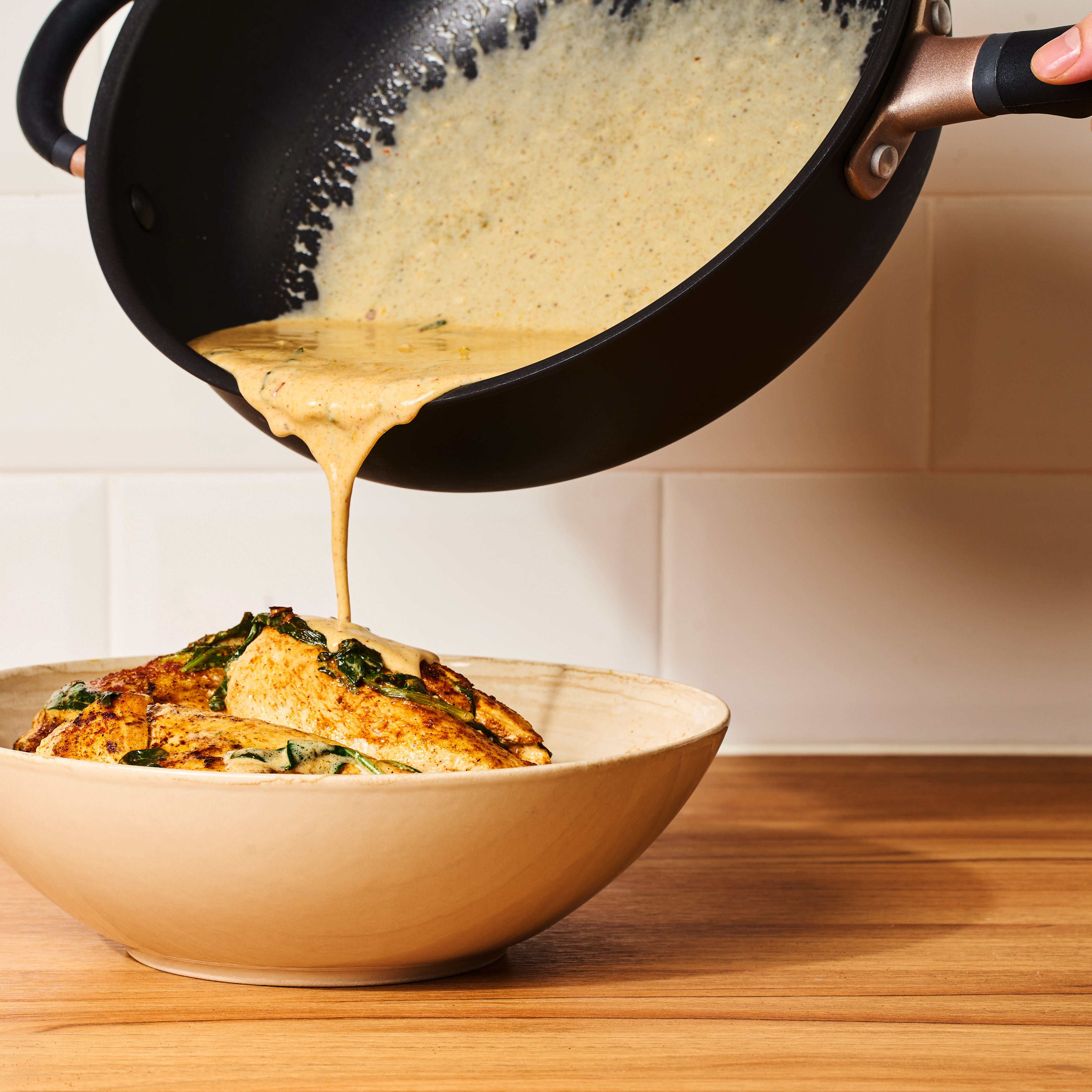 Nonstick Open Chefs Pan with Helper Handle 26cm/4.3L